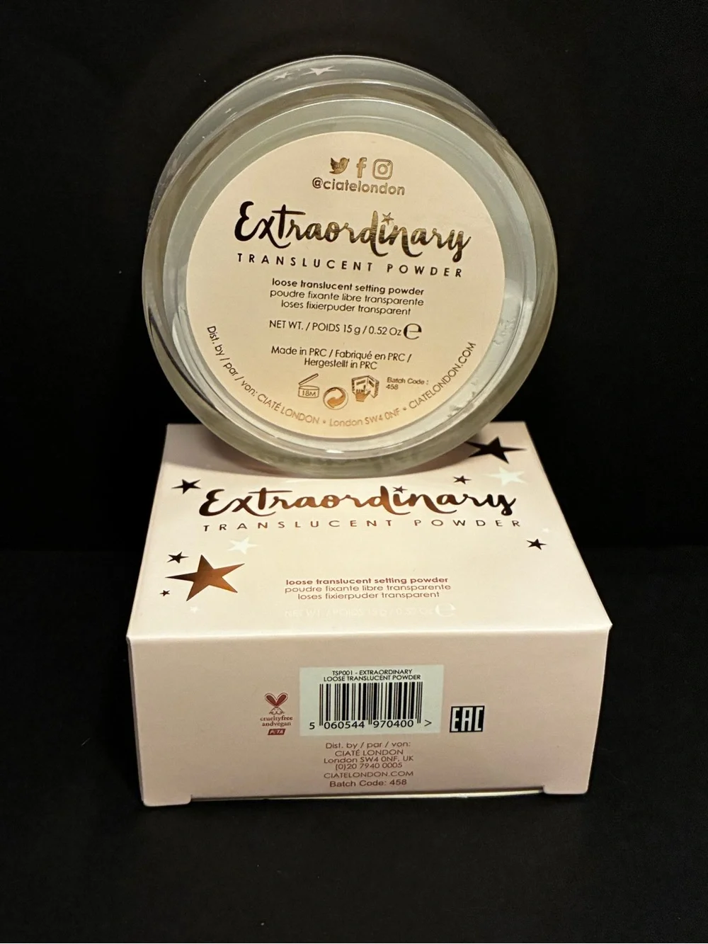 Ciate London Extraordinary Translucent Loose Setting Powder Full Size NIB SEALED
